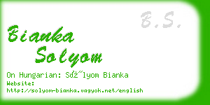 bianka solyom business card